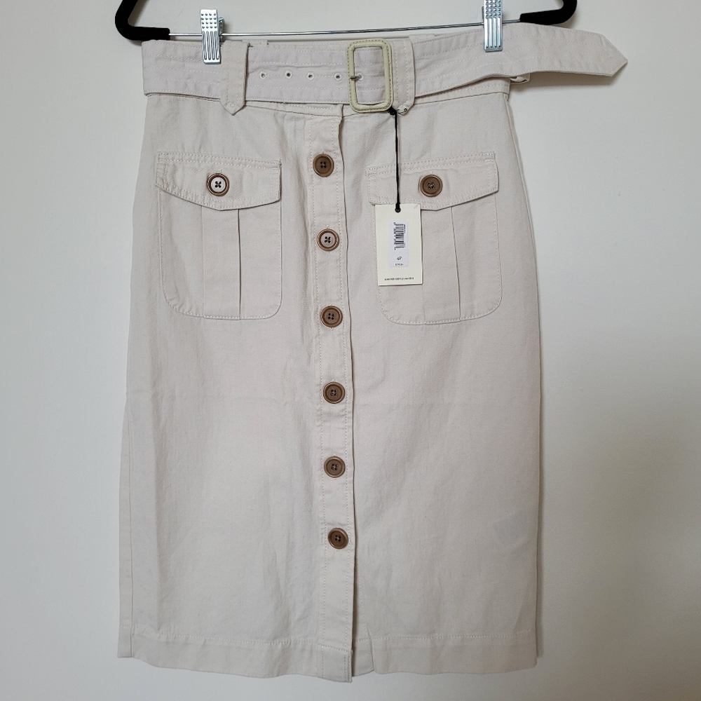 Banana Republic Heritage Linen-Cotton Safari Skirt